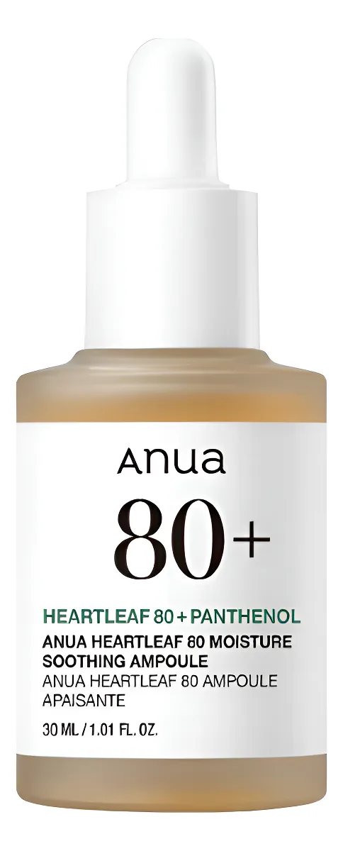 Anua Ampolla Facial Heartleaf 80% Moisture Soothing X 30 Ml Todo Tipo De Piel Día/noche - Imagen 2