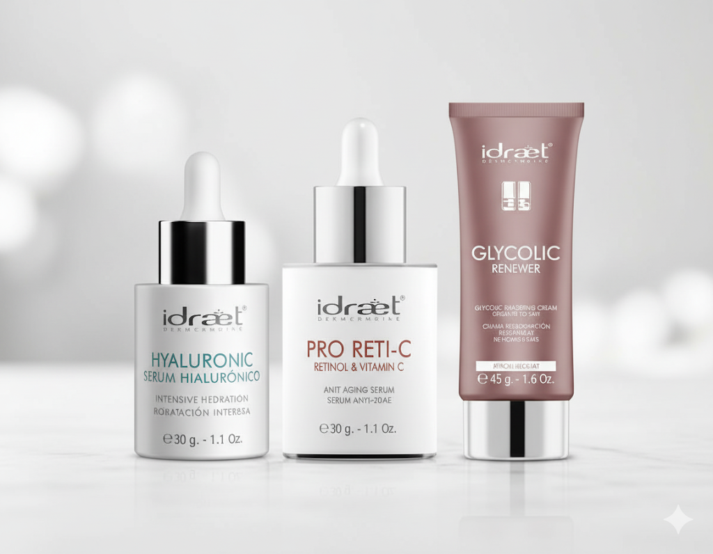 Idraet Kit Tto. Antiage: Peeling Fuerte, vitamina C, Hialuronico