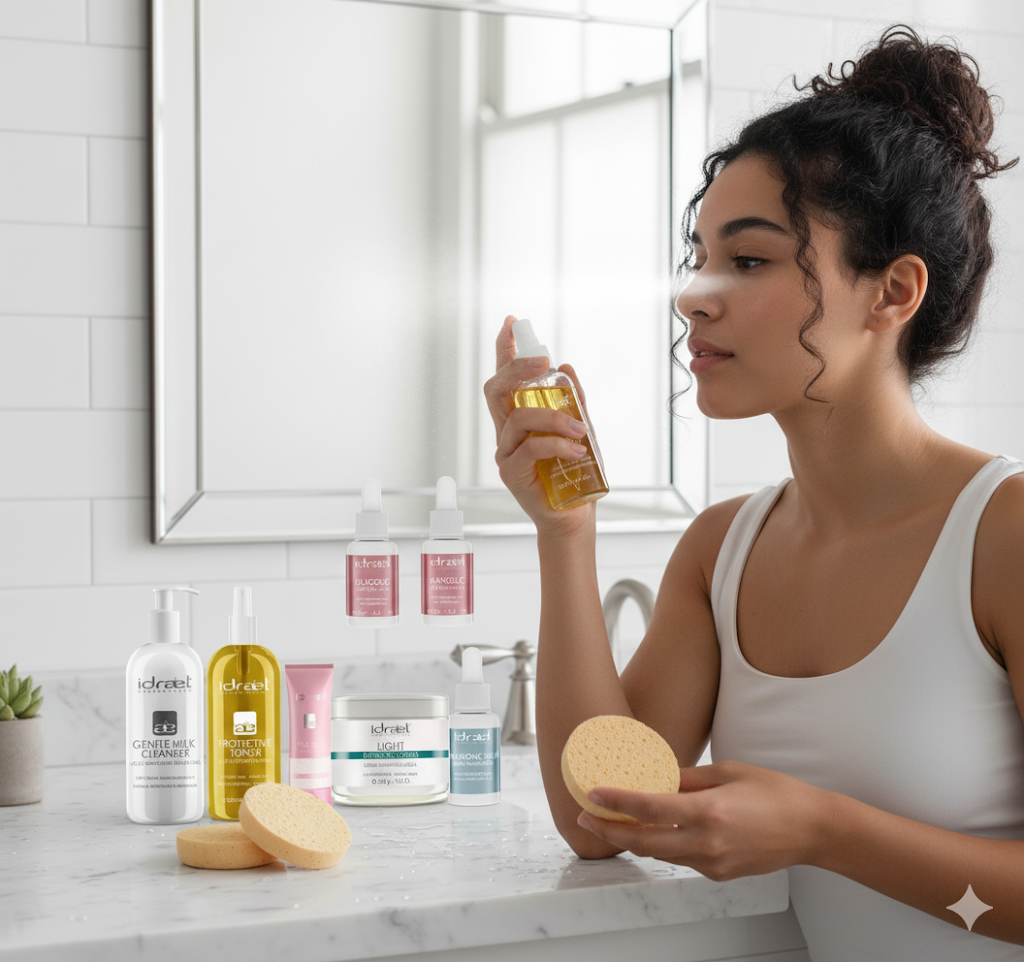 Kit Idraet X7: Limpieza Facial Peeling Glicolico Mandelico - Imagen 2